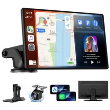 Wireless CarPlay Screen for Car, 9 Inch Portable Touchscreen for Apple CarPla... picture