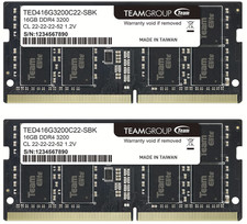 TEAMGROUP Elite DDR4 SODIMM 32GB Kit (2 x 16GB) 3200MHz PC4-25600 CL22 picture