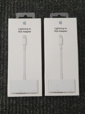 Genuine Apple Lightning to VGA Adapter (2) OEM A1439 MD825AM/A iPhone iPad Boxed picture