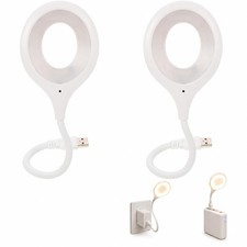 Gadpiparty 2 Pack USB Gooseneck Lamp Voice Activated Reading Light with Flexi... picture