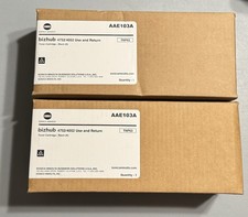 2x Genuine Konica Minolta TNP63 AAE1030A AAE1030 Black Toner Cartridge picture