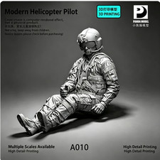 2PCS 1/72 Scale Modern Helicopter Pilots Figures Unpainted Unassembled Resin picture