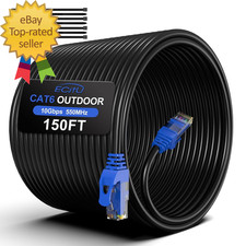 150FT Cat6 Outdoor Ethernet Cable, In-Ground, Heavy Duty Direct Burial, 24AWG CC picture