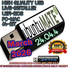 Ubuntu MATE 24.04.4 LTS Bootable USB 64‑Bit Live Installer UEFI/BIOS PC & MAC picture