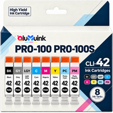 CLI-42 Ink Cartridge for PIXMA PRO-100 PIXMA PRO-100S B/C/M/Y/PC/PM/G/LG picture