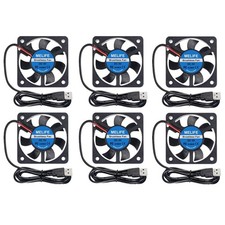 6Pcs 40mm x10mm DC 5V USB Brushless Cooling Fan, Dual Ball Bearing, Quiet Ope... picture