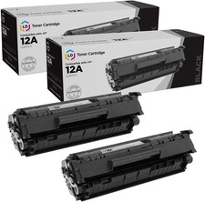 LD 2PK Comp Black Laser Toner Cartridge for HP 12A Q2612A LaserJet 1010 1012 picture