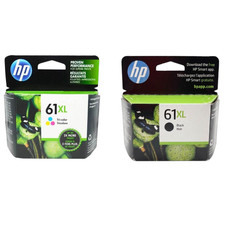 Genuine New HP 61XL Combo Black & Color Ink Cartridge Exp 2026-2027 picture