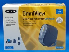 Belkin Omniview 2-Port USB VGA KVM Switch w/Audio F1DS102U  -NEW Open Box picture