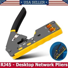 RJ45 Crimp Tool, Compact Design for Cat5e/Cat6 Connectors, All-in-One Pliers picture