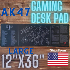 Extended Large AK-47 Gun Style Gaming Mouse Pad Computer Keyboard Mat XL picture
