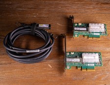 2x Mellanox MCX311A-XCAT CX311A ConnectX-3 EN Network Card 10GbE SFP+ cable picture