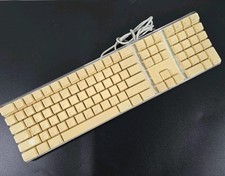 Original Apple A1048 USB Wired Mac Tangerine Keyboard w/ 2 USB Ports - Tested picture