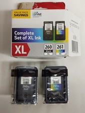 2pk Canon Ink Cartridges 260XL Black + 261XL Color Genuine OEM PG260XL CL261XL picture