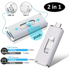 32GB 64GB 128GB 256GB USB 3.0 Flash Drive 2 in 1 Dual USB Type C Thumb Drive Lot picture