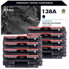 8PK 138A W1380A Toner Fits HP LaserJet Pro 3001dw 3001fdw MFP 3101fdw No Chip picture