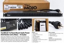 TecMOJO 1U Rackmount PDU 19-Out 15A 120VAC NEMA 5-15P/R Black 13111901 picture