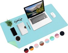Large PU Leather Dual Sided Desk Pad Non-Slip Mouse Pad Office Home Writing Mat picture