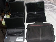 Lot of 4, Dell Inspiron Laptop PP10S, HP Laptop 15-db0011dx & ACER N15V2 & BAG picture
