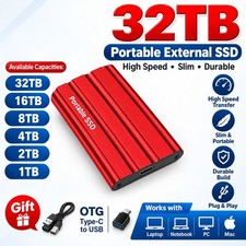 Portable External SSD 1TB 4TB 16TB 32TB High Speed Solid State Drive Storage picture