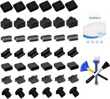 42X USB Dust Cover Port Plugs,7 Types USB Cap Port Stopper for USB Type-C, USB a picture