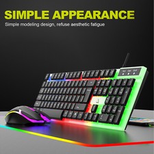 RBG Gaming Keyboard and Mouse Mechanical Computer Desktop Feel Led Light Backlit picture