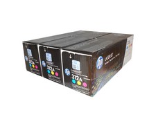 HP CF440AM (312A) CF381A CF382A CF383A Toner Cartridge 3-Pack Genuine OEM picture