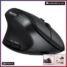 Left-Handed Ergonomic Vertical Mouse, Wireless, Rechargeable, Black picture