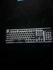 EagleTec KG010 Mechanical Keyboard Wired Ergonomic Blue Switches. READ picture