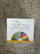 Memorex  NEW  SEALED 10pk DVD + RW 4X 4.7 GB 120 Min  Rewritable in jewel cases picture
