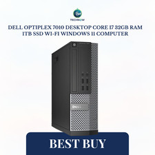 Dell OptiPlex 7010 Desktop Core i7 32GB Ram 1TB SSD Wi-Fi Windows 11 Computer picture