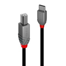 Lindy W128370479 876430 1M USB 2.0 Type C To B Cable Anthra Line ~E~ picture