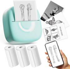 Mini Impresora Impresora Inteligente Inalámbrica Bluetooth Portátil Azul US NEW picture