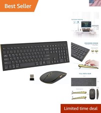 Luxurious Wireless Keyboard & Mouse Combo - Whisper-Quiet, Ergonomic Design picture