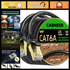 125ft CAT6A Outdoor Ethernet Cable - Direct Burial RJ45 Network Cable for Fast I picture