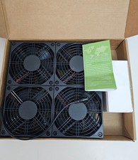 Router Laptop Cooling pad 4X 120mm Computer Fan with AC Plug Variable Speed F... picture