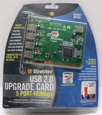 Stratitec USB 2.0 Upgrade Card 5 Port 480Mbps Windows Compatible High Speed picture