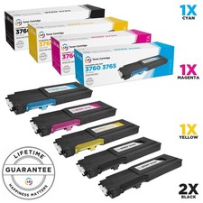 LD 5pk Comp Toner for Dell C3760 C3765 331-8429 331-8432 331-8431 331-8430 picture