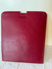 Levenger Fine Leather Red Case 8.5x10 Tablet Notepad Slipcover Sleeve Pouch picture