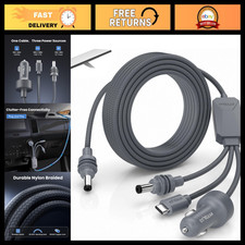 3-in-1 Mini Car Adapter for Starlink, 10FT/3M Cable, Fast Charging & Durable picture