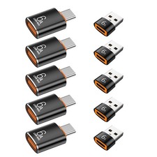 10-Pack 10Gbps/120W USB C to USB Adapter & C Male to 3.1 Female Adapter picture