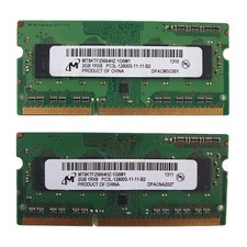 4gb Micron Laptop Memory 2x2GB 1600MHz 204pin 1.5v 1Rx8 PC3-12800S-11-11-B2 RAM picture