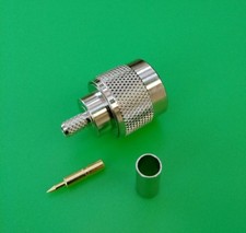 (1 SET) N Male Crimp Connector for RG58 RG142 RG400 LMR195 - USA Seller picture