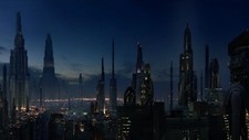 Landscape futuristic architecture cityscape city star Custom Gaming Mat Desk picture