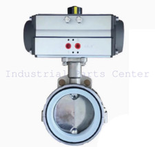 1PC KV88-DN65 PN10 Butterfly Valve with Double Acting Cylinder picture