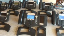 LOT 6x Polycom SoundPoint IP 670 SIP VoIP PoE + 1 x IP 450 Phones. Powered On. picture