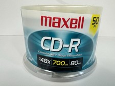 Maxell 50 Pack CD-R 700mb 80min 48x Recordable Media Discs picture
