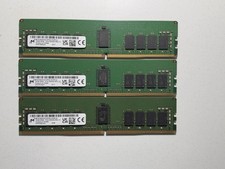 LOT OF 3 Micron 16GB 2Rx8 PC4-3200AA DDR4 ECC Server Memory picture
