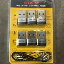 6 pcs  USB C Female To USB Male Adapter 2.0 Grey High Speed Connector Set Sealed picture