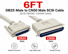 6FT DB25 Male to CN50 Male SCSI 50-Conductors Cable (SCSI DB25M / CN50M Cable) picture